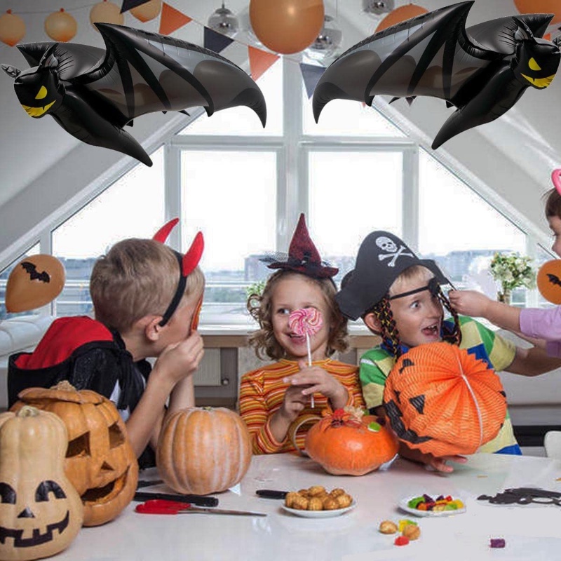 Balon Foil Bentuk Kelelawar Terbang 4D Jumbo Untuk Dekorasi Pesta Halloween