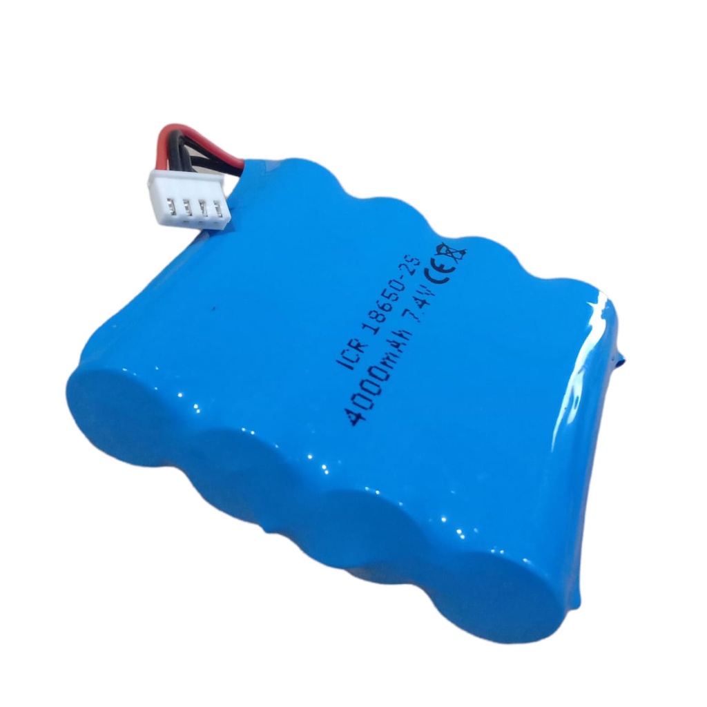 Baterai RC / Speaker/ Mainan Anak &amp; Elektronik Lainnya 4X 18650-2S 4000mAh 7.4V Protektor BMS 4.5A Konektor JST 4 PIN