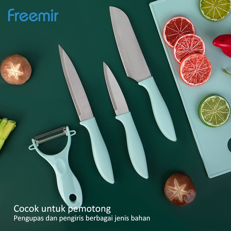 freemir Pisau Set 5 in 1 Stainless Steel Pisau Dapur Pisau Kecil Pisau Buah Pisau Mini Knife Set 5 in 1 Pisau Buah Sayur Makanan