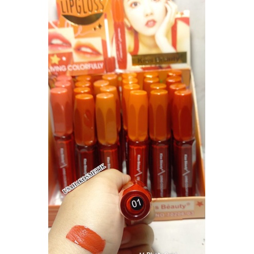 BEST SELLER  LIP GLOSS | LIP MATTE KISS BEAUTY STURE STAIN | LIVING COLORFULLY NO.7587 | 70206-03