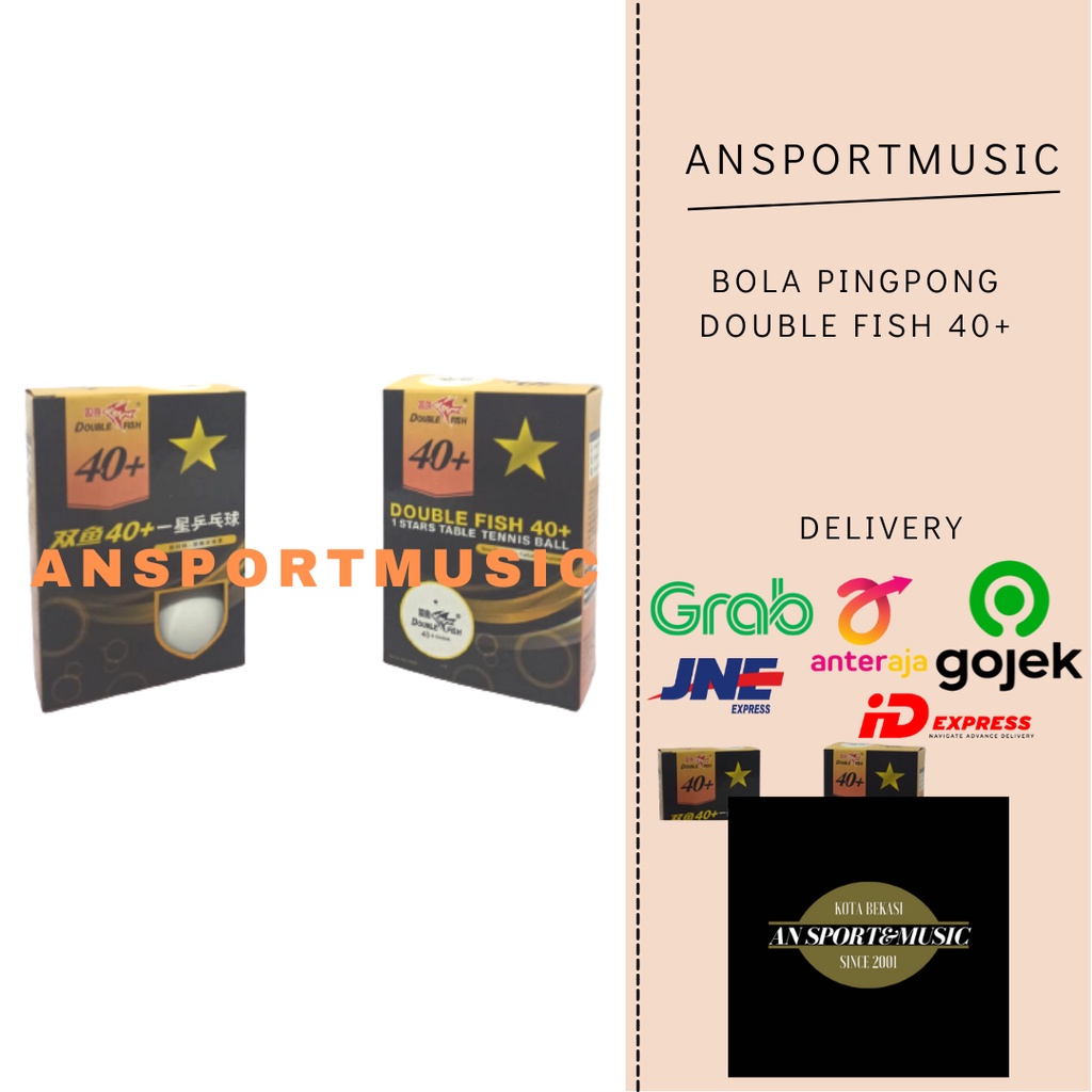 Bola Pingpong Tenis Meja Double Fish 40+
