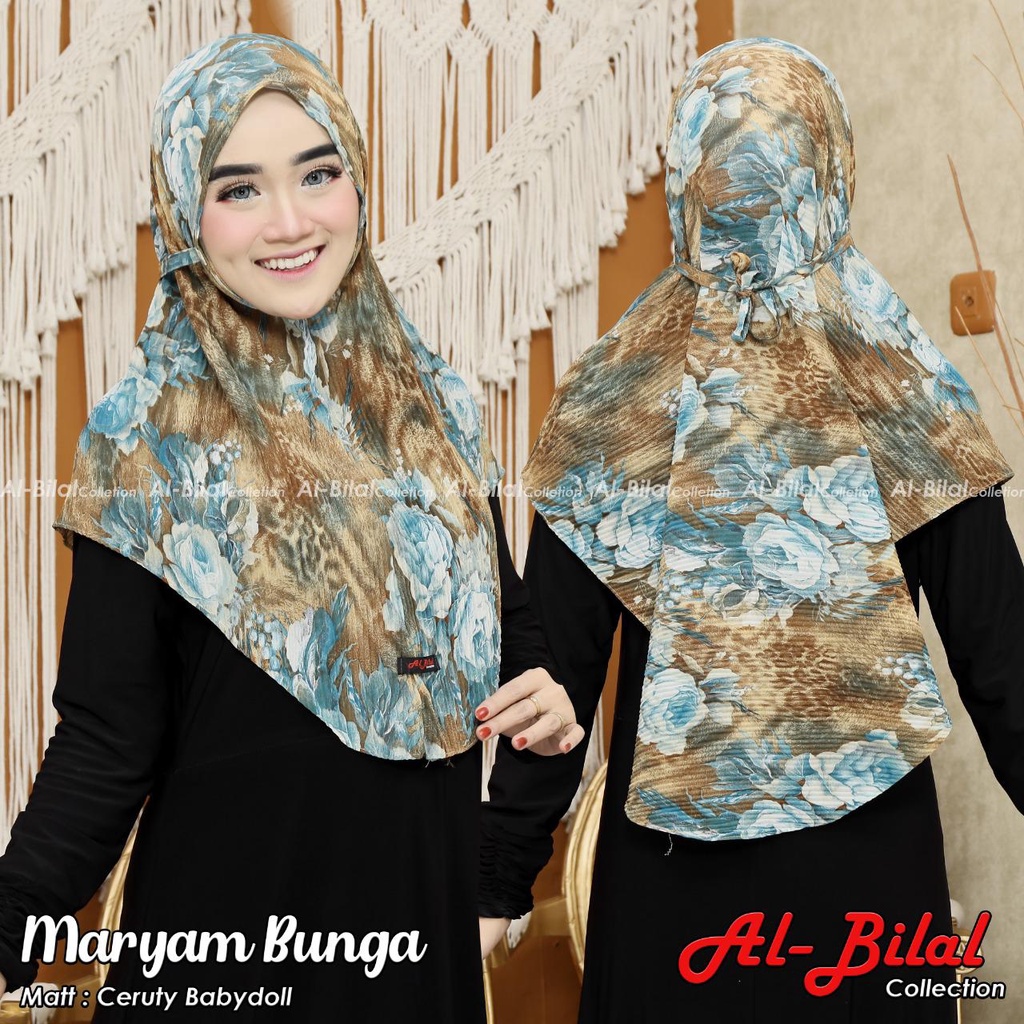 HIJAB INSTAN BERGO MOTIF BUNGA