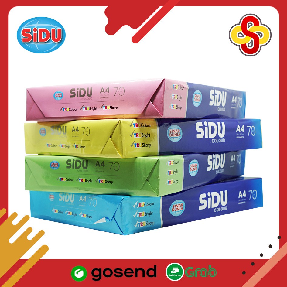 

Kertas HVS Warna SiDU Colour A4 70 gr