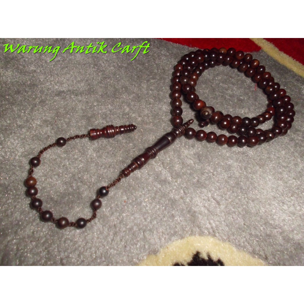 Tasbih Kayu Stigi Darat Wulung 99 Biji 10 mm oleh WARUNG ANTIK MART
