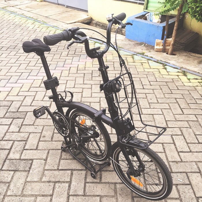 Aksesoris Sepeda - Rak Depan Sepeda Lipat / Front Rack Carrier (Front Block Mounting) - Hitam