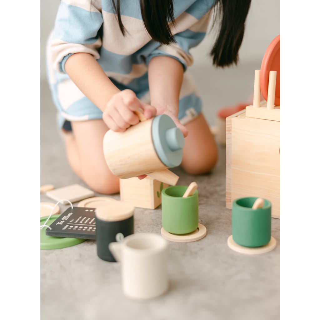 LETTERINPINE - TEA SET FOR KIDS / Mainan Kayu Masak-Masakan