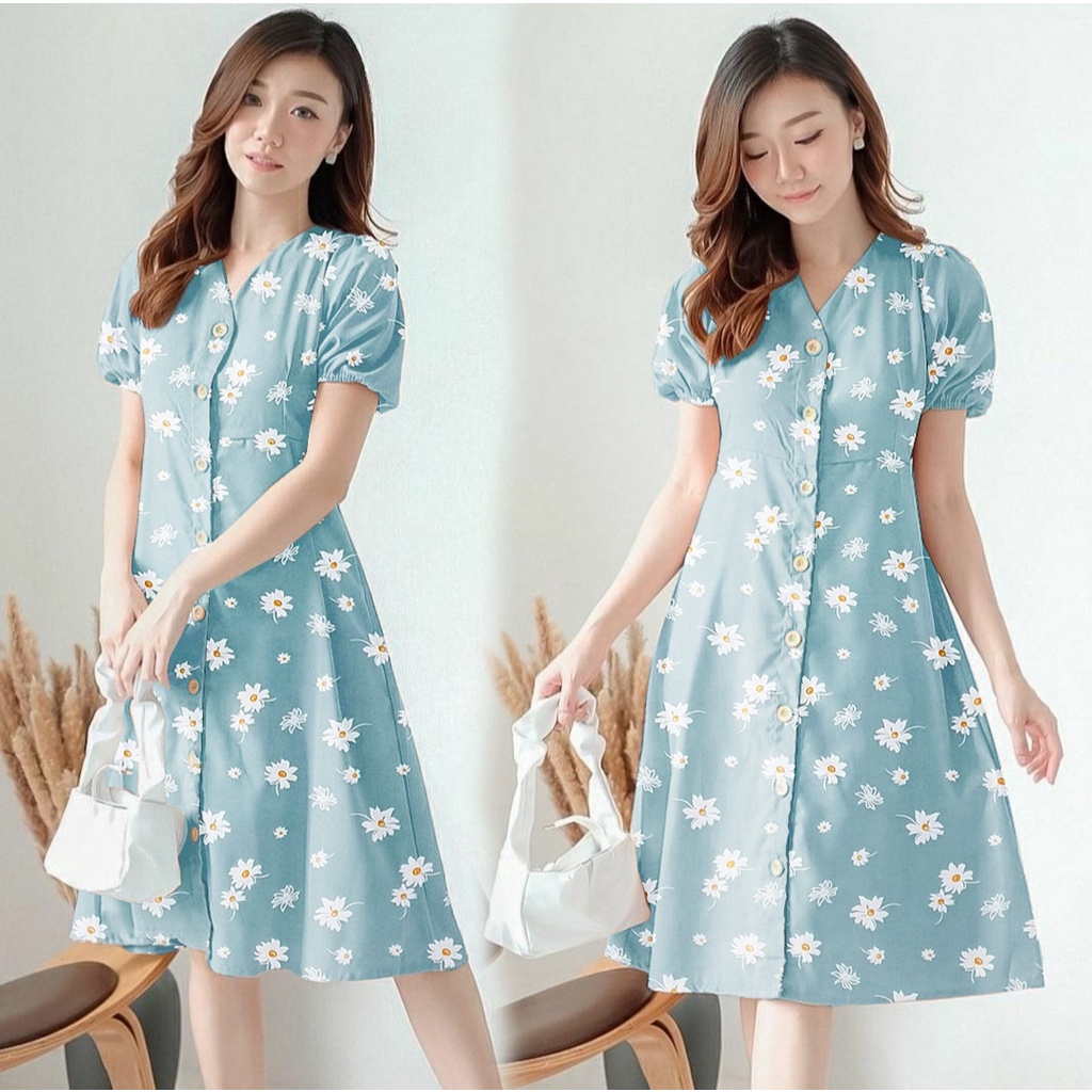 [HNFK] Dress Wanita Elegant / Dress korean Style / Dress / Dress Terbaru Murah / Dress Wanita Kekinian