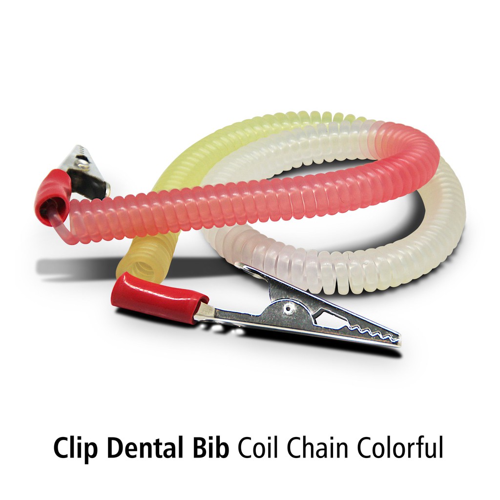Clip Dental Bib Coil Chain Colorfull pcs
