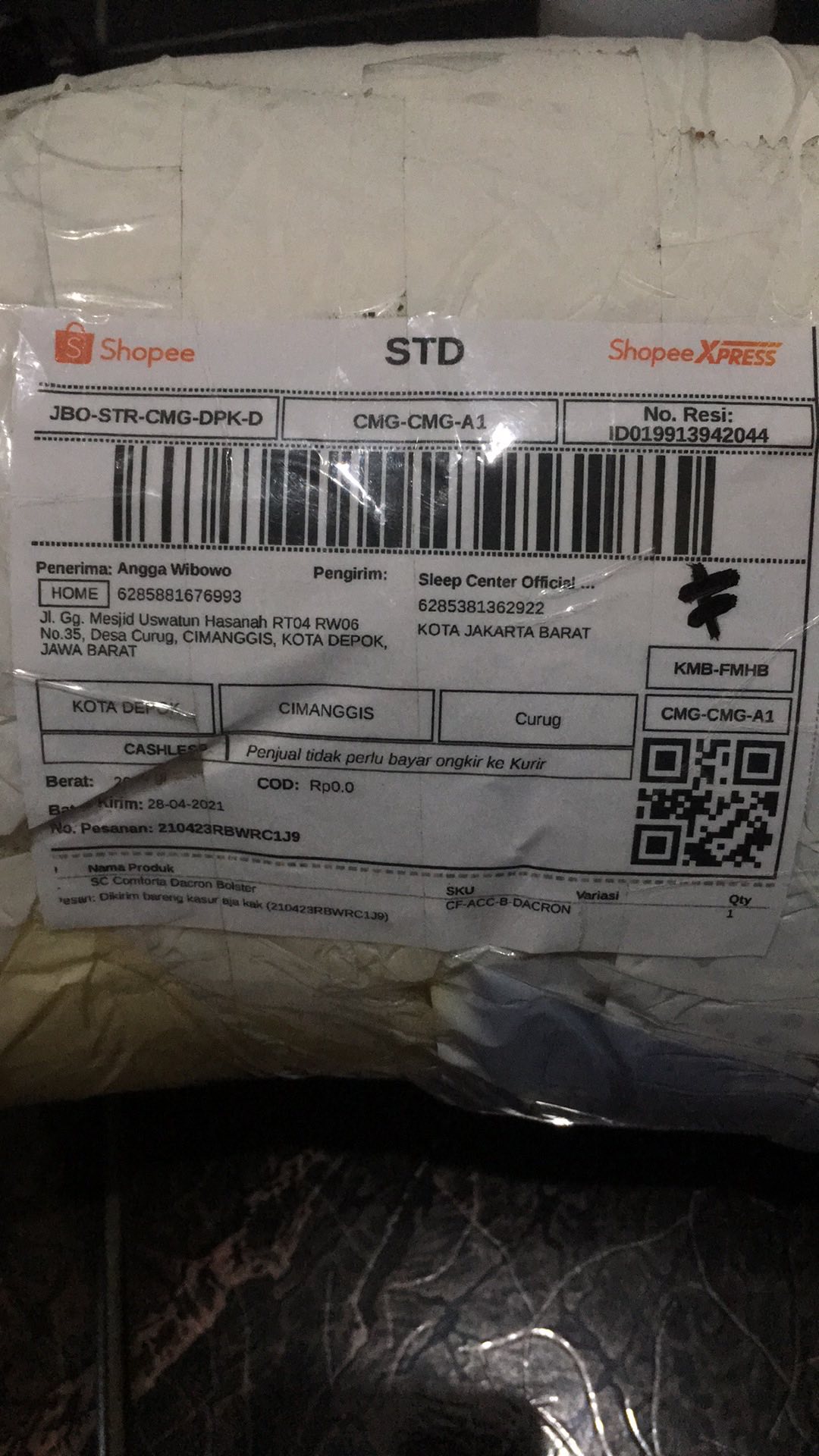 Sc Comforta Dacron Bolster