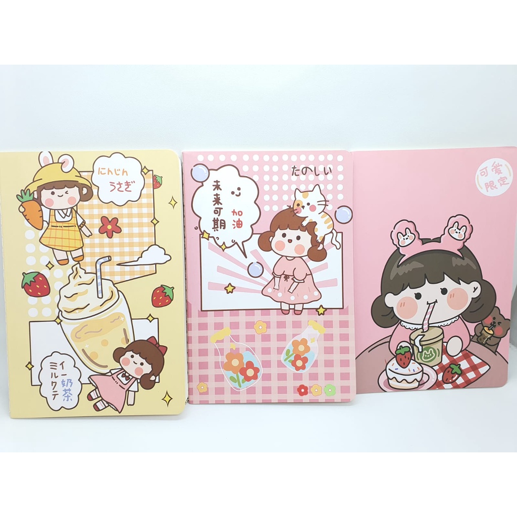 Buku Notes Cute Cartoon Character Notebook Lucu Import A5
