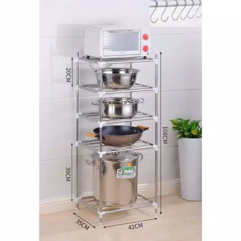 Rak Panci Stainless Steel 5 susun