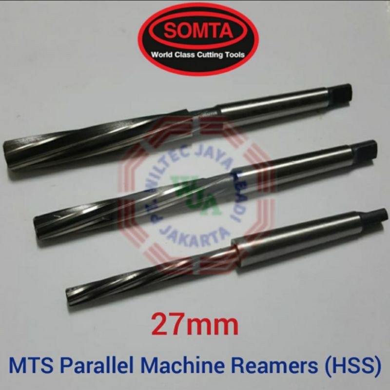 MTS Parallel Machine Reamers 27mm / Mesin Reamer 27mm HSS Merek SOMTA