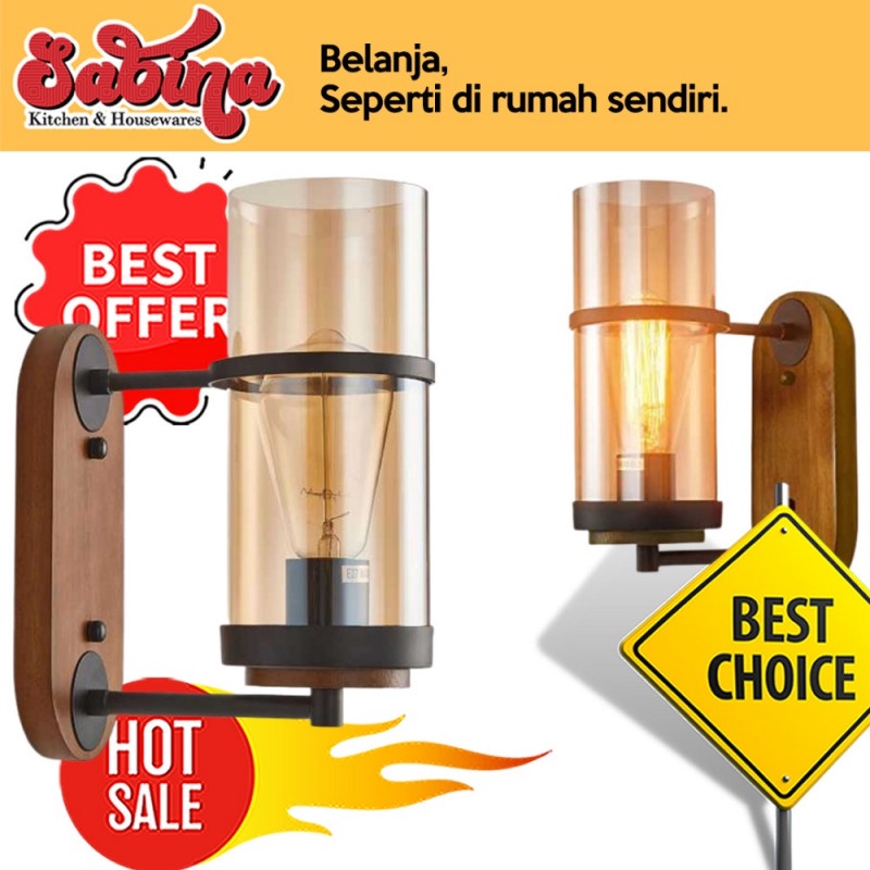 Lampu Dinding Antik Vintage Hias Dekorasi Rumah Wall Lamp Konektor E27