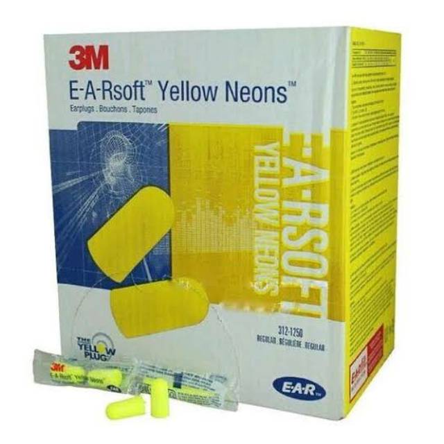 Earplug Pelindung Telinga 3M Yellow Neons 1Box