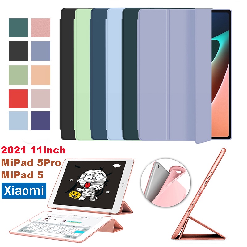 Xiaomi MiPad 5 Case Silicon PU Leather Flip Cover MiPad 5 Pro Smart Case Auto Sleep MiPad5 Magnetic Protective Shell