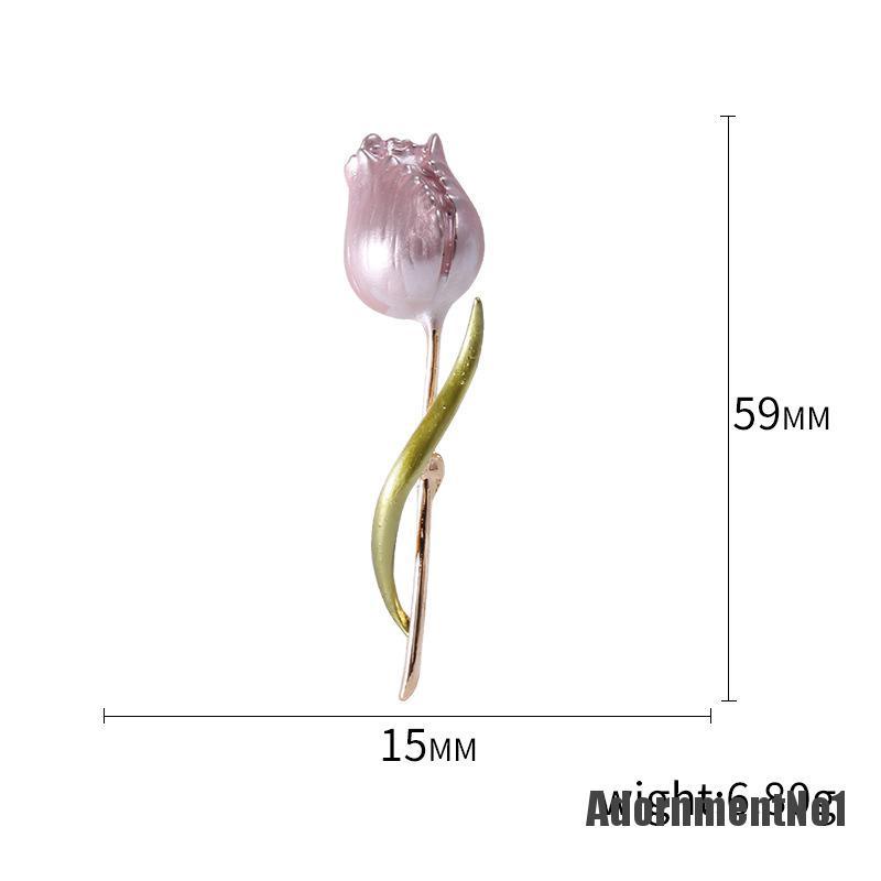 (Adornmentno1) Bros Pin Enamel Desain Bunga Tulip Untuk Wanita