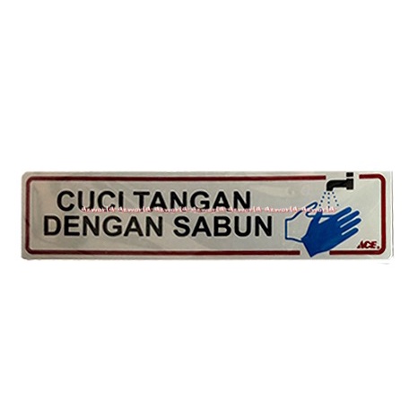 Kris Anodized Sticker Cuci Tangan dengan Sabun Stiker Hand Wash Perekat Lebih Kuat Stiker Siap Tempel Cucitangan