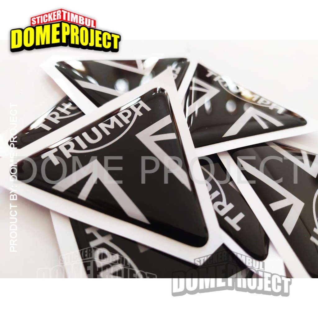 TRIUMPH STIKER MOTOR EMBLEM LENTUR AKSESORIS SEPEDA MOTOR