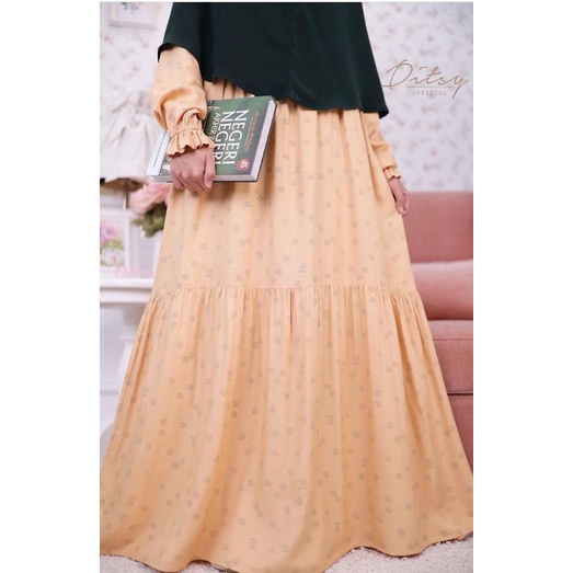 Ditsy Addia Peach size jumbo Gamis ditsy Ags 22