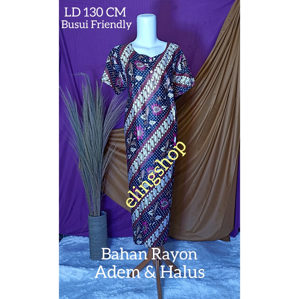 Baju Daster Busui Super Jumbo Busui Ibu Ibu Wanita Hamil Dan Menyusui Kekinian LD 130 Rayon Murah