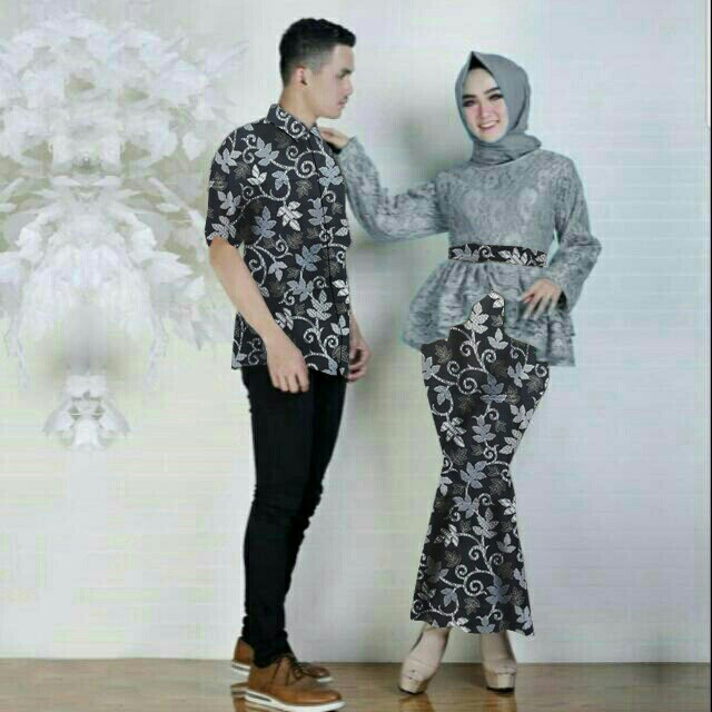 couple kebaya batik brukat KADITA 4warna