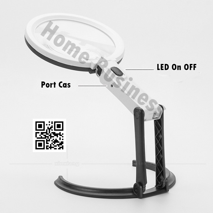 

Magnifier Lup Luv Kacapembesar Kaca Pembesar Handheld Desktop 2IN1 LED