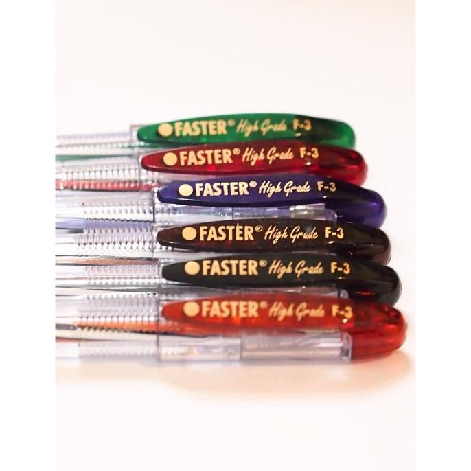 

Promo Awal tahun Ballpoint/ Pulpen Faster F3, 0.5mm isi 12 pcs- Black and Blue Promo Awal tahun