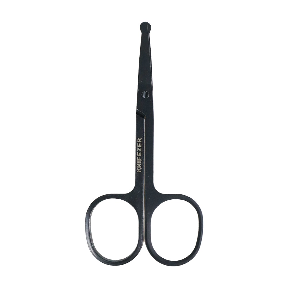 KNIFEZER Gunting Cukur Bulu Hidung Nose Hair Scissor Stainless Steel - FS124 - Black