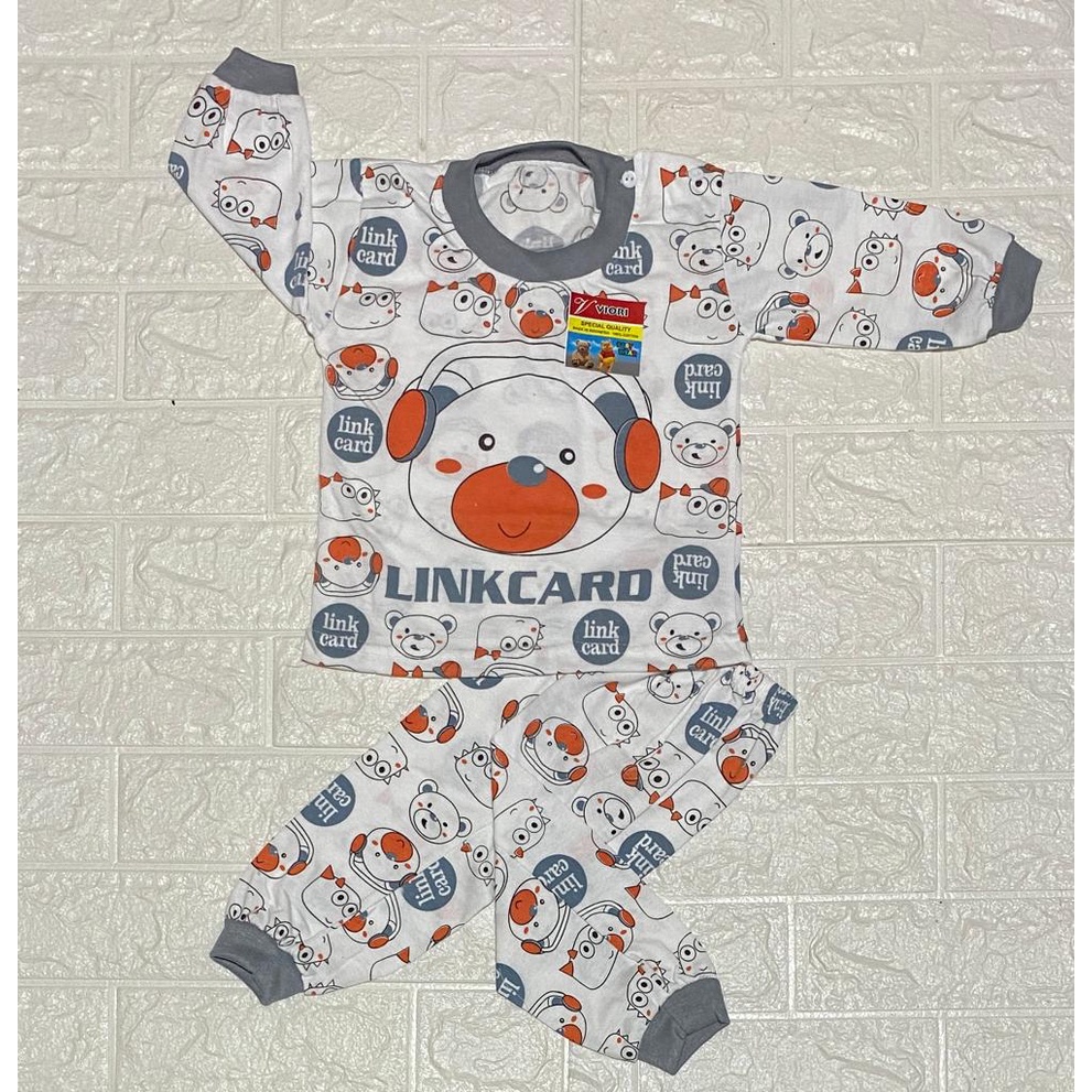 baju anak lucu murah motif linkcard setelan 3-18bulan (PP076)