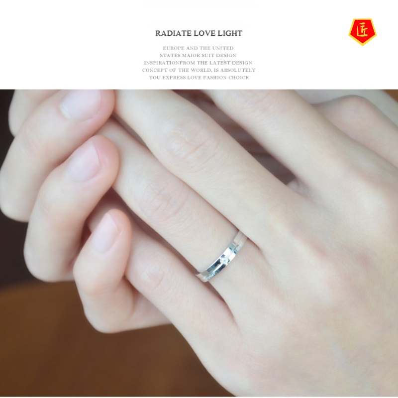 [Ready Stock]Korean Style Forerver Love Couple Ring Simple