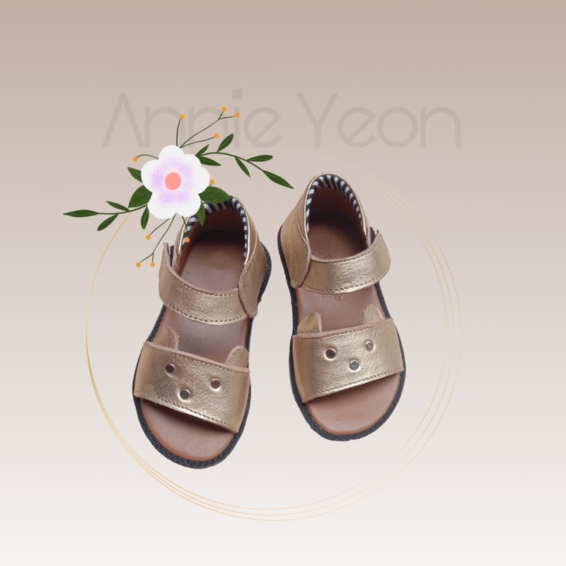 ANNIEYEON| SEPATU SANDAL ANAK KULIT SAPI ASLI GARUT