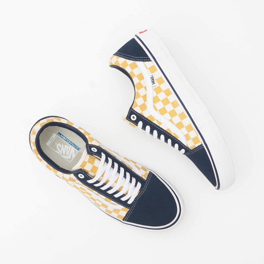 vans ochre checkerboard