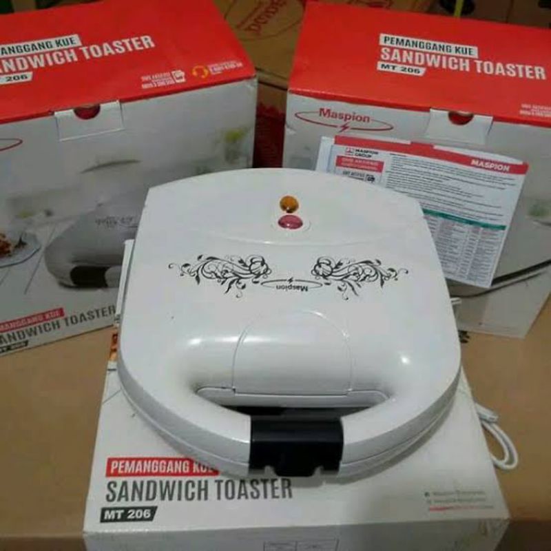 Pemanggang Roti Sandwich Toaster Maspion 206
