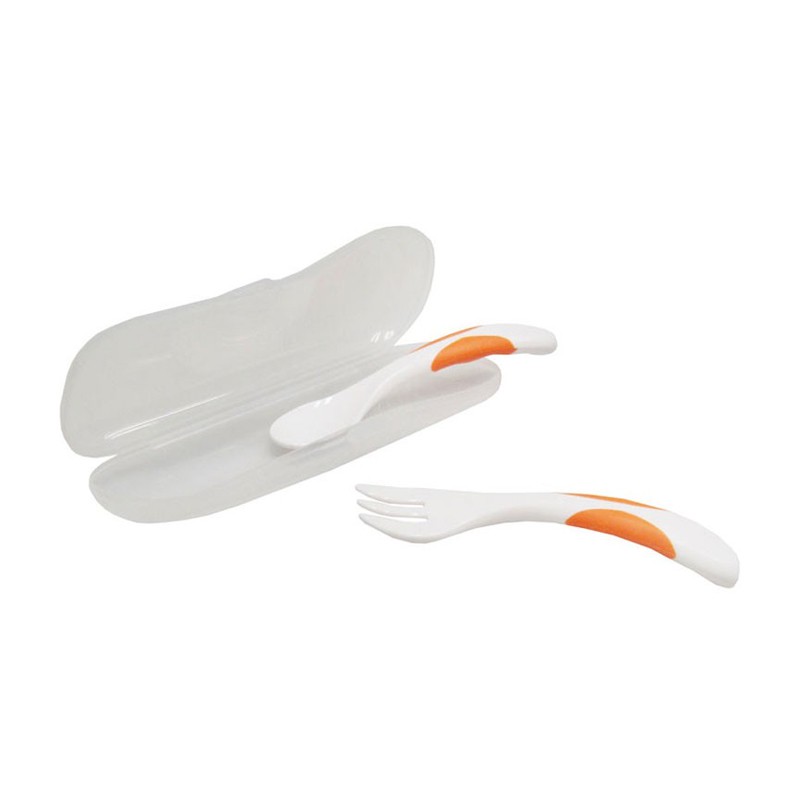 Lucky Baby Take-Along Fork &amp; Spoon Set With Case