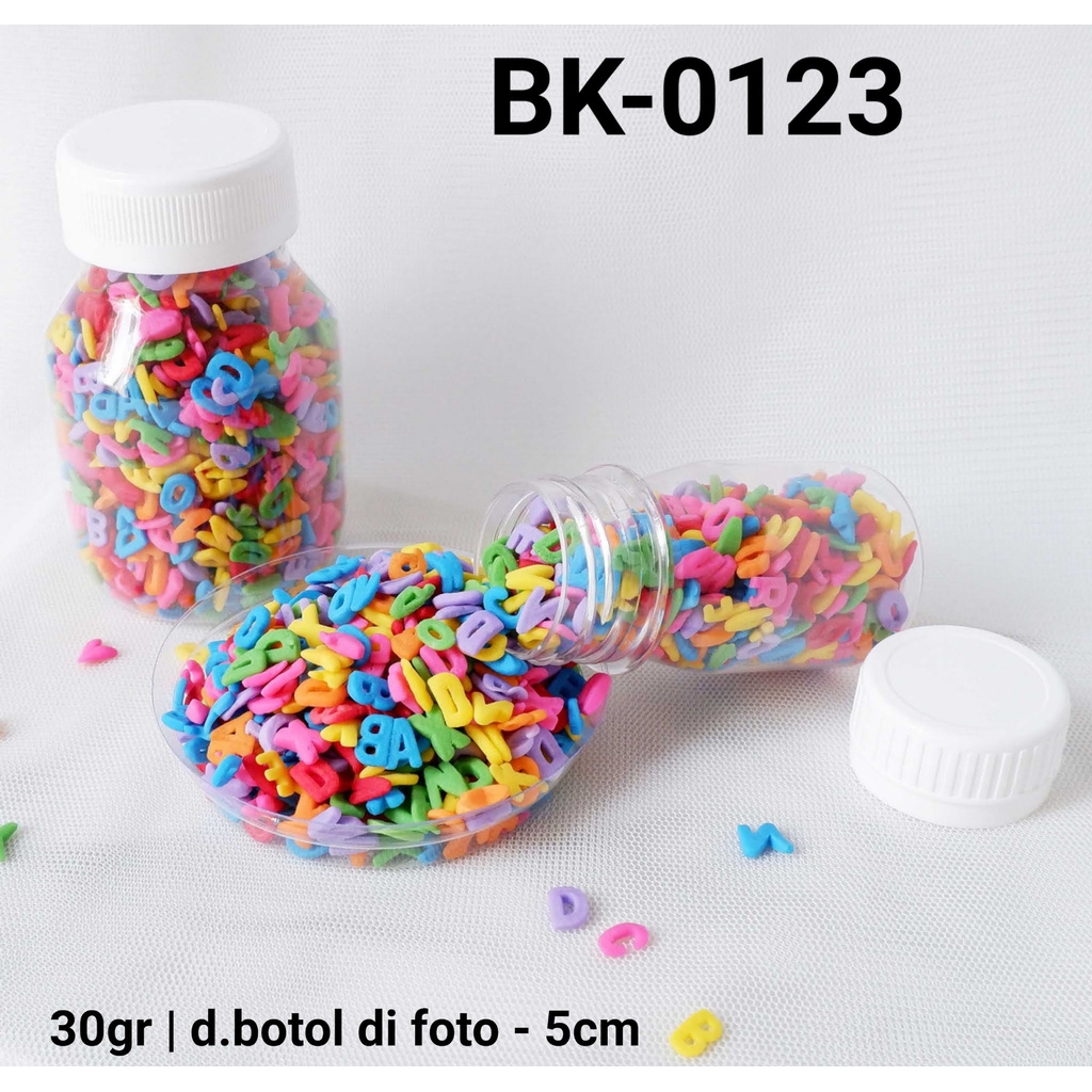

BK-0123 YBB Sprinkles sprinkle sprinkel 30 gram huruf abjad