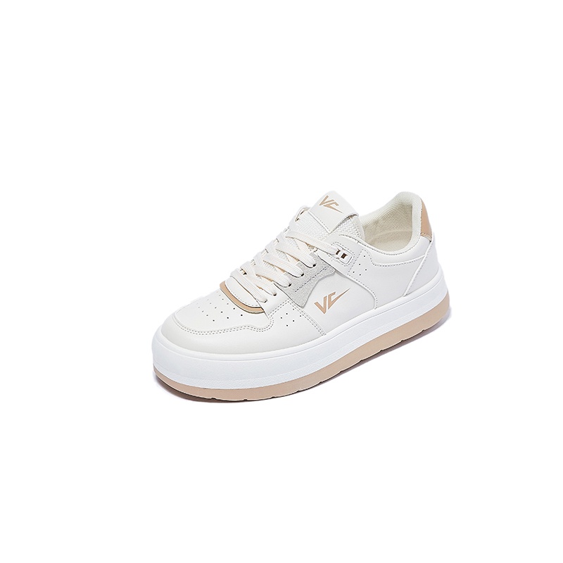 DENDEN.ID Sepatu Sneaker Putih Wanita Fashion Korea Sepatu Casual Kuliah Import-COKLAT