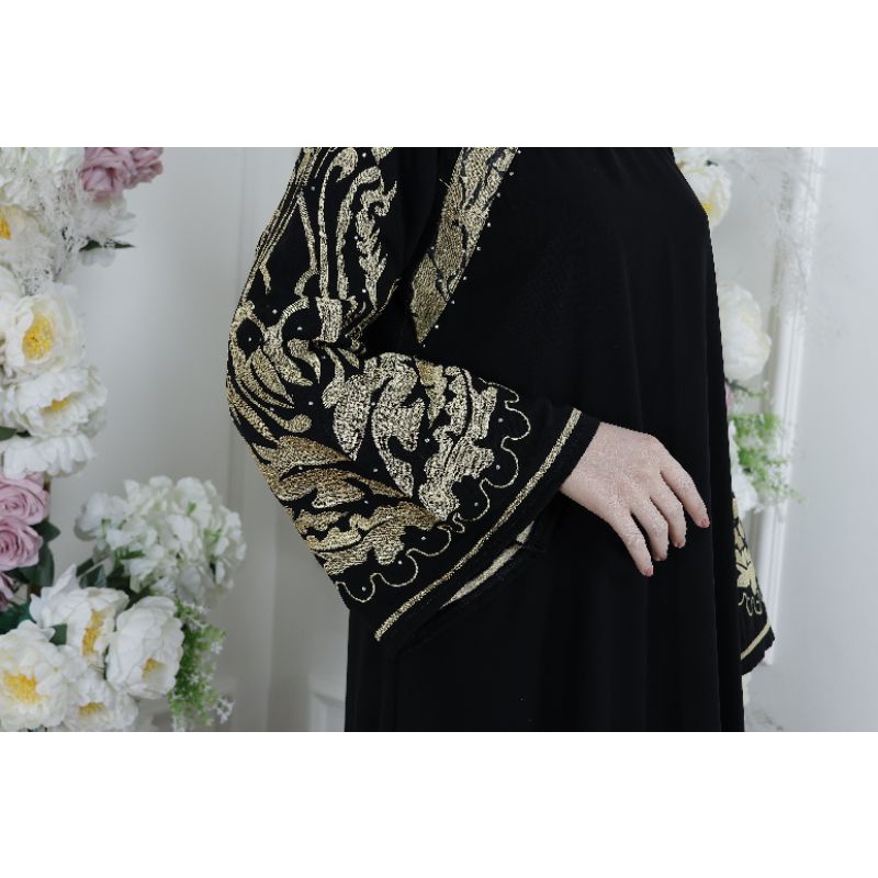 Gallery Exclusive Abaya Hitam Gamis Bordir Turkey Nancy