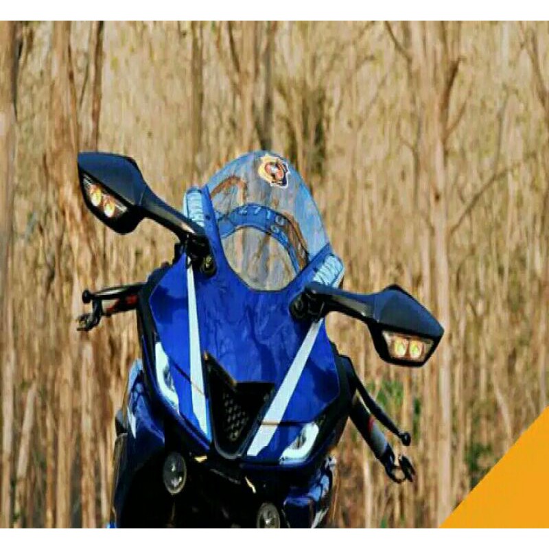Kaca Spion Standar Beat Lampu Sein +Plus Soket Universal Motor Honda Yamaha Beat Genio Vario Scoopy Mio Fino Xeon Dll
