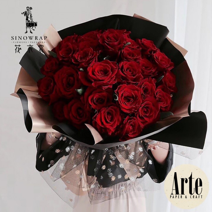 

RB 1 Roll Abstract Gold Buket Bunga Mesh Jaring Bouquet Wrapping Kain Roll P.HBS