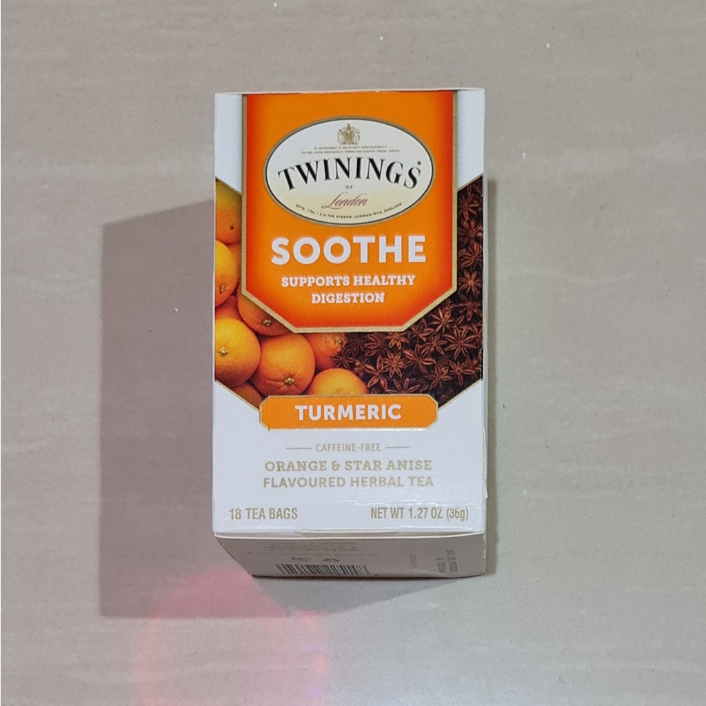 Twinings Soothe Herbal Tea Turmeric Orange &amp; Star Anise 18 x 2 Gram