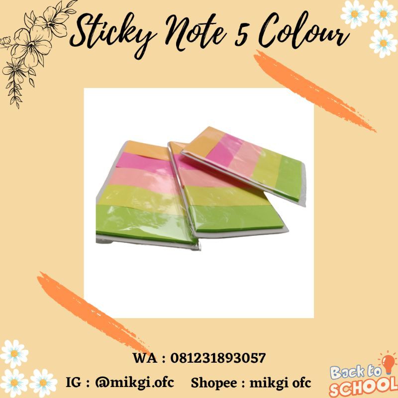 

sticky note murah 5 warna