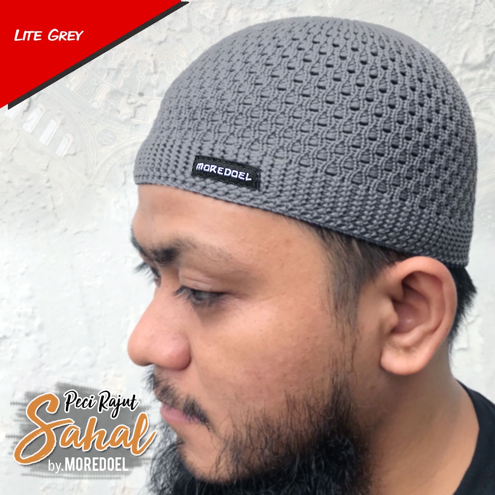 MOREDOEL - Kopiah Peci Sholat Peci Rajut Sahal Elastis dan Nyaman dipakai Cocok untuk Souvenir Tahlilan dan Syukuran