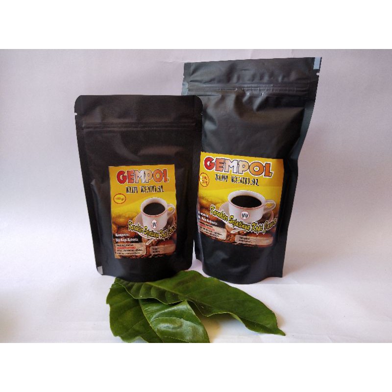 

Kopi bubuk murni jenis robusta dalam kemasan 100 gr