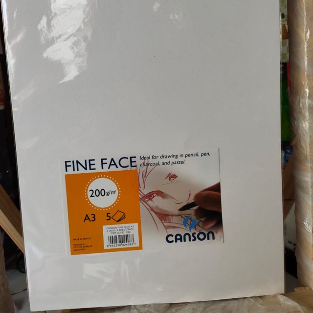 

Canson fine face A2 200 gsm 5 lembar kertas sketsa canson