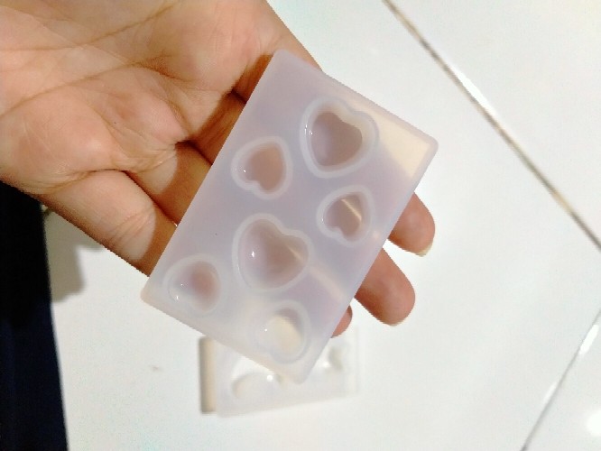 3pcs Cetakan Bahan Silikon Resin Bentuk Bintang Bulan Kucing Dan Hati Untuk Perhiasan