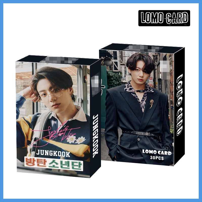 30pcs Kartu Pos Lomo Foto Kpop BTS JUNGKOOK Ukuran Kecil