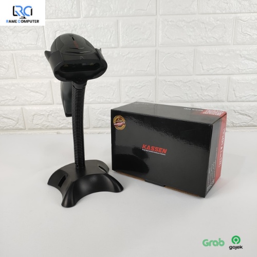 SCANNER BARCODE 1D&amp;2D AUTO SCAN&amp;SENSE KASSEN KS-605 2D KABEL USB+STAND