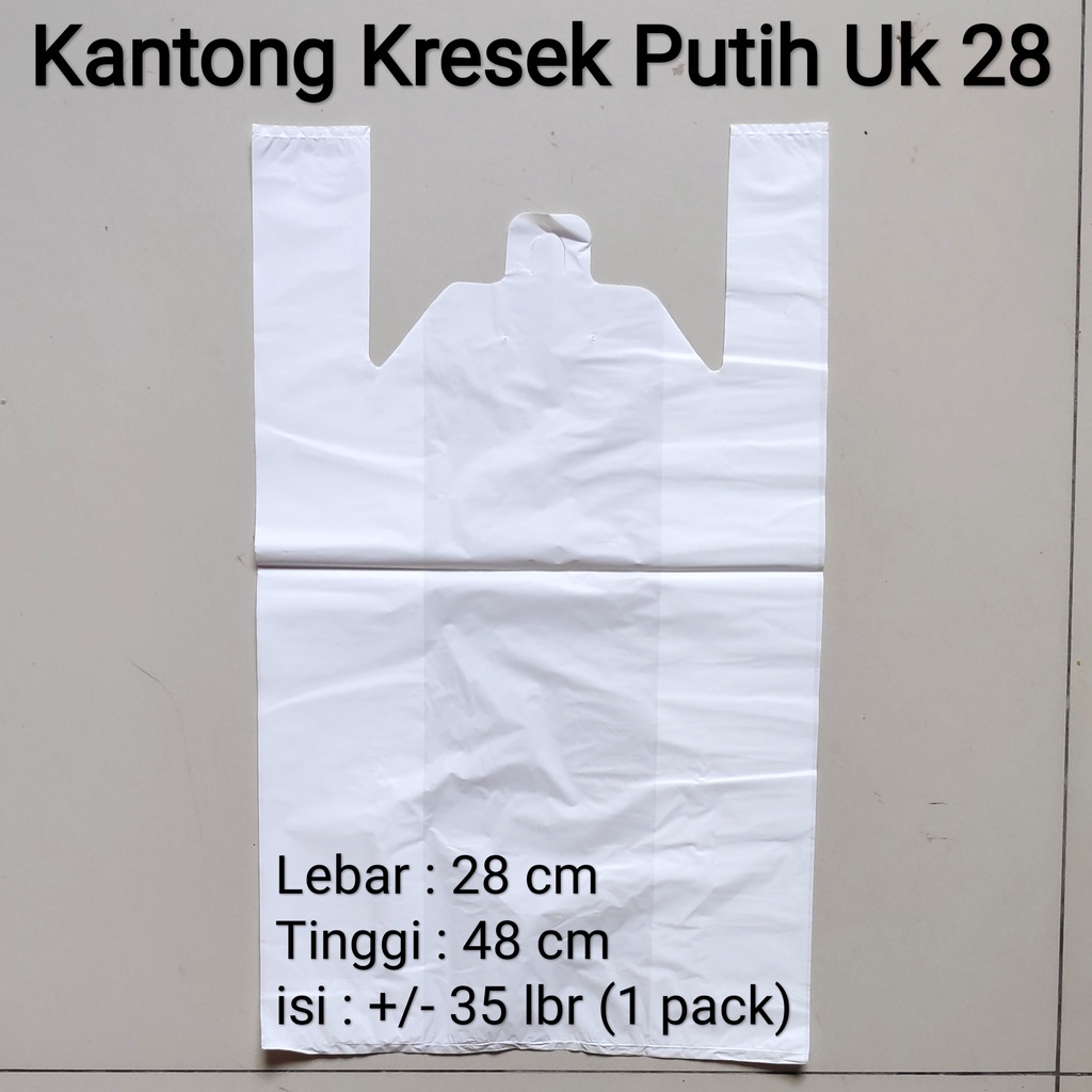 Khusus GoSend | Kantong Kresek Putih (Uk 17-24-28-35-40-50) , Plastik Kresek, Plastik Jingjing