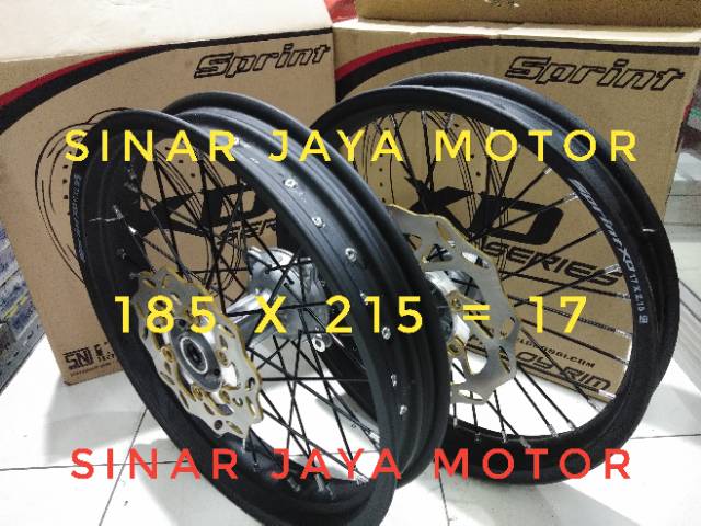 Velg pelak sepaket klx 150 supermoto ring 17 1set