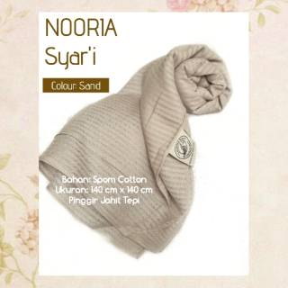 NOORIA SYARI 140 WARNA  SAND  HIJAB JILBAB  SEGI4 SYARI 